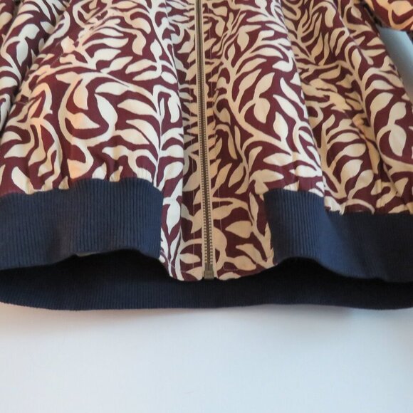 SOEUR Leaf Printed Cotton Bomber Chore Jacket Abstract Minimalist Sz 36 / US S - Picture 10 of 16